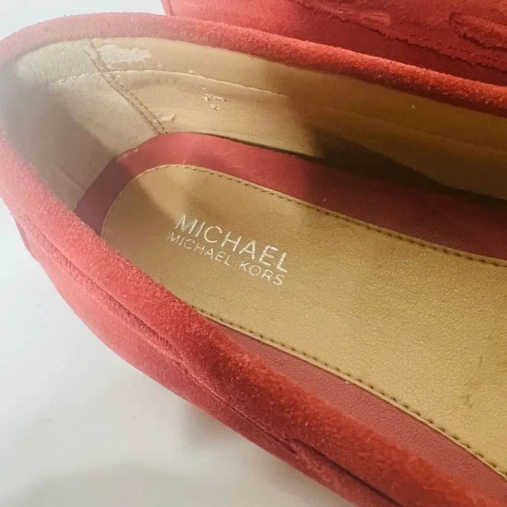 Michael Michael Kors Daisy Mocassins Suede Cinnamon Bow Loafer New but inner lin